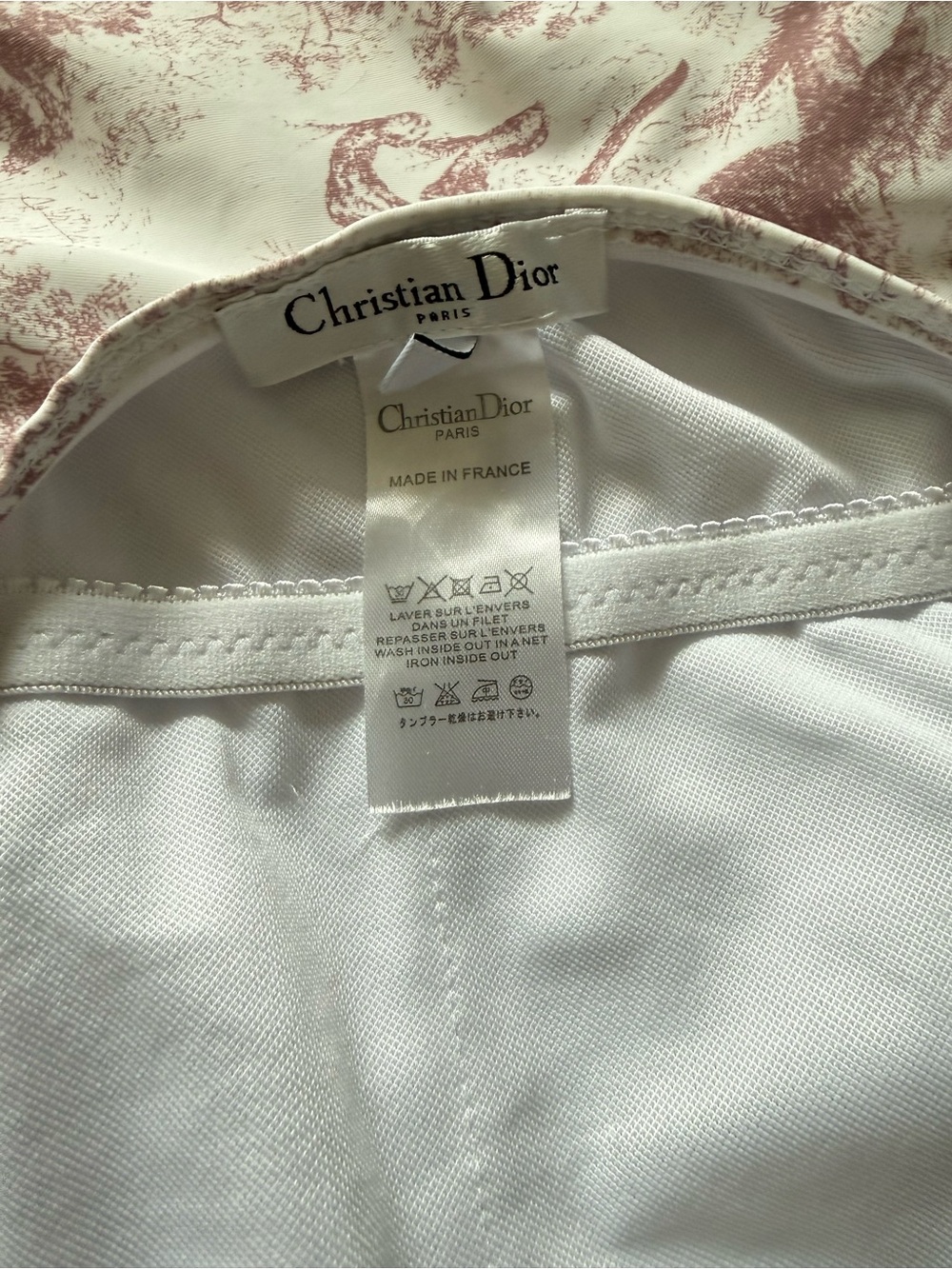 Dior One-Piece Bodysuit in Pink and White Toile - Picture 5 of 7